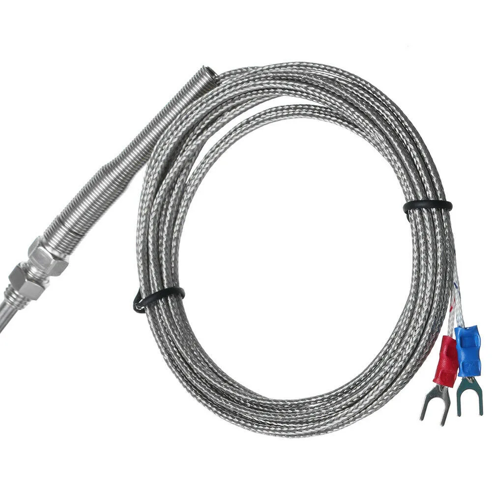 

-100-700°C Thermocouple Sensor 100/200/300mm Heat-Resistant K Type Stainless Steel Thermocouple Sensor 5mm Probe Meter