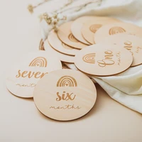 14 pcs wooden baby photography milestone memorial monthly newborn kids commemorative card number photo accessories gifts