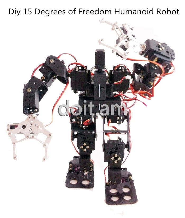 Diy робот 15 градусов свободы Biped робот-гуманоид ходячий робот полный набор Servo Кронштейн+ коготь+ рулевой механизм