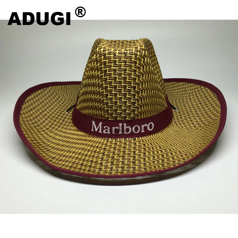 Шляпа соломенная в ковбойском стиле для мужчин и женщин с большими краями |