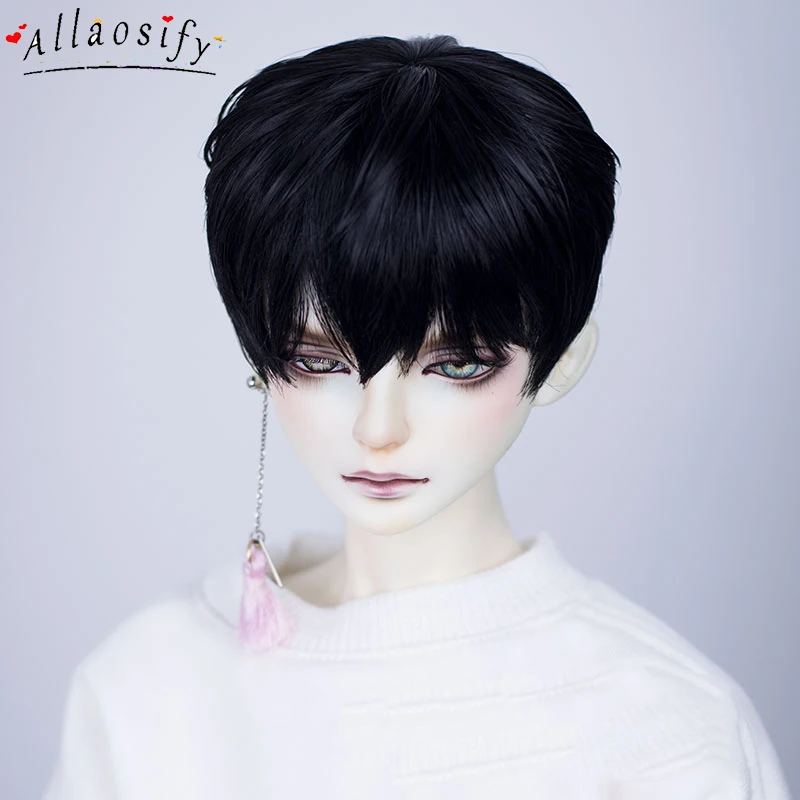 Волосы Allaosify 15 Clolors короткие прямые волосы парик для куклы 1/3 1/4 1/6 Bjd|Куклы| |
