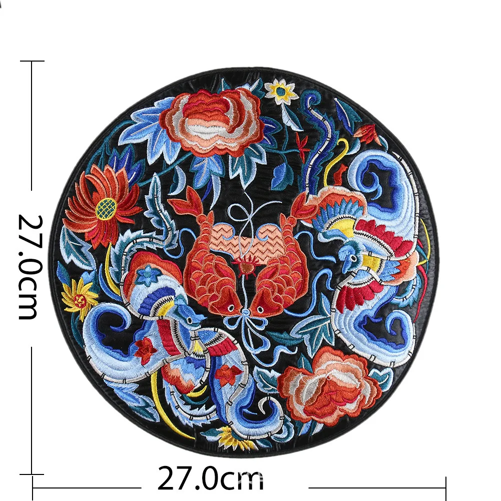 Новинка нашивки в китайском стиле с драконом для шитья аппликация вышивкой