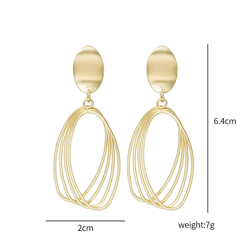

Earrings Trendy 2021 Fashion Handmade Earrings for Women Geometric Oval Shell Drop Earrings Wedding Jewelry Wholesale