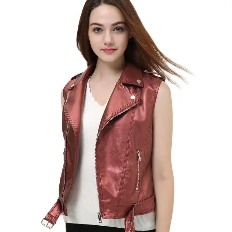 TMODA248 новинка 2021 года модная Женская Весенняя Осенняя красная жилетка из