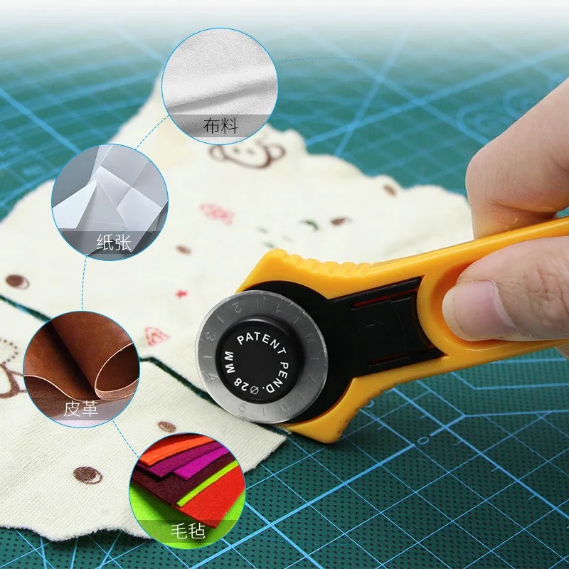 Rotary Cutter DIY Arts Crafts Cutting Cloth Tool Patchwork Roller Wheel Round Knife Sewing Accessories Leather Paper Fabric