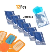 12pcs replacement abs gel pads ems abdominal muscle stimulator hydrogel gel patch fitness accessories for abdomen stickers hot