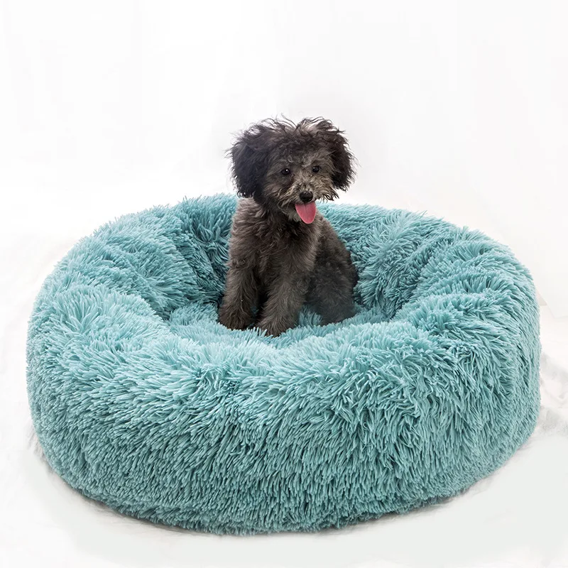 

Luxury Soft Plush Dog Bed Round Shape Sleeping Bag Kennel Cat Puppy Sofa Bed Pet House Winter Warm Beds Cushion Superior Comfort
