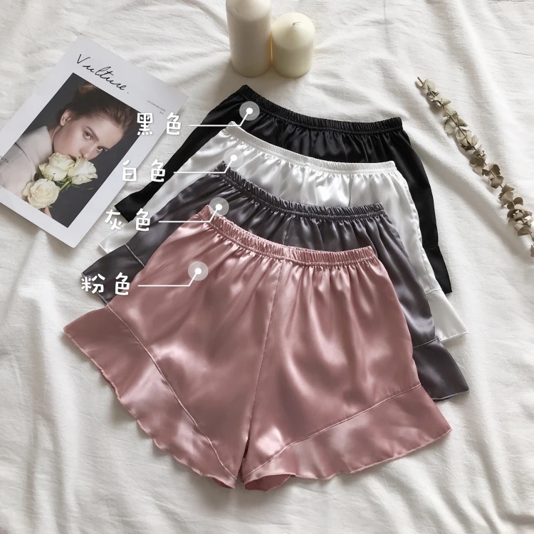 2020 летние новые молодежные Популярные тонкие шорты с имитацией сатина модные