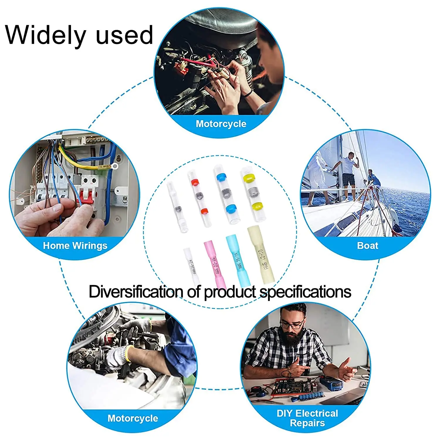 880 шт. Термоусадочные соединители смешанные с припоем уплотнение проводов терм