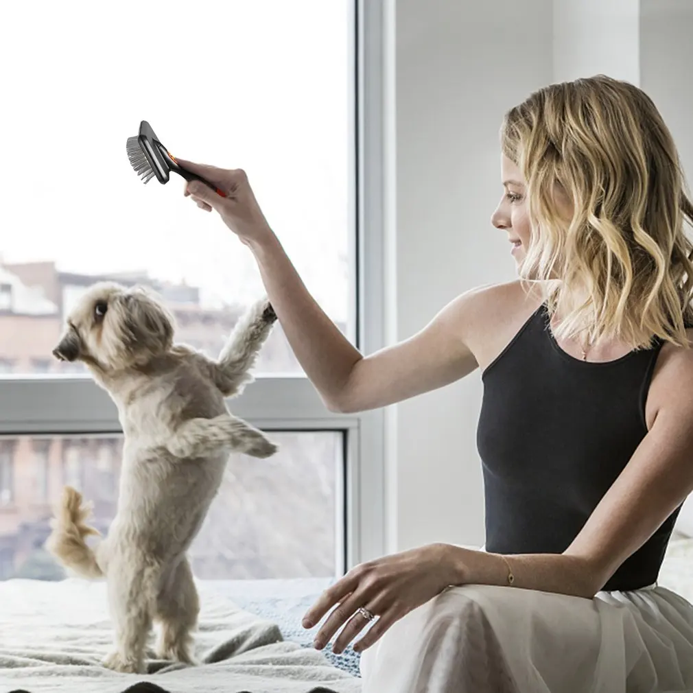 Массажная Расческа для домашних животных расчески собак кошек щетки ухода за