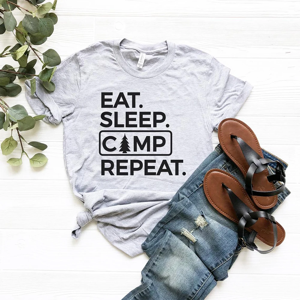 

Hillbilly Funny Camping Lovers T shirts Short Sleeve Cotton Graphic Tees Round Neck Plus Size Women Casual Tumblr Shirts