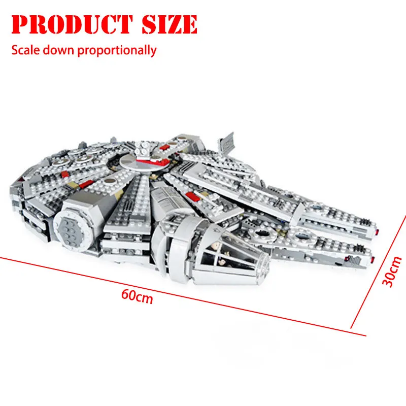 BZDA Star Wars Millennium Falconlys 1381 шт Строительные блоки MOC модель броненосца комплект