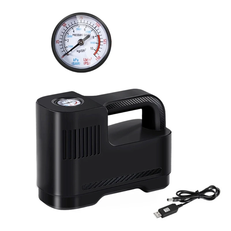 

R3MD Portable Air Pump with LED Light Digital Display Vehicle Air Compressor Electric Tire Infaltor Pump for Inflatable Pool