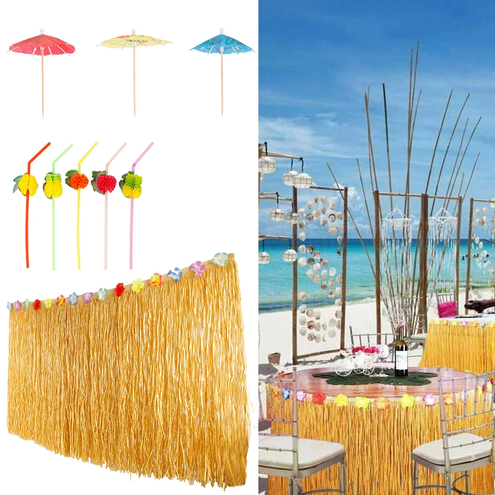 109 шт. набор искусственных цветов для стола тропические Гавайские цветы ожерелья