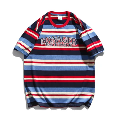 

han Men's summer trend tie-dye letter printing short-sleeved youth handsome half-sleeved T-shirt