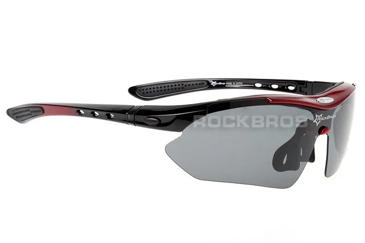 Style 1 Red ROCKBROS Поляризованные велосипедные очки для улицы езда Спорт велосипед MTB велосипед мотоциклетные солнцезащитные очки для глаз Ciclismo 5 линз - Цвет: Style 1 Red
