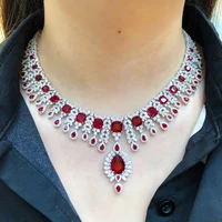 soramoore super luxury charm 4pcs shiny necklace cubic zircon jewelry sets for women wedding african nigerian party jewelry set