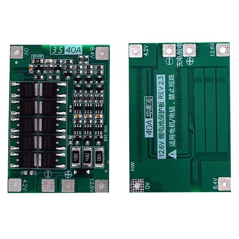 3S 40A Bms 11.1V 12.6V 18650 Lithium Battery Protection Board with Balanced Version for Drill Current | Электроника