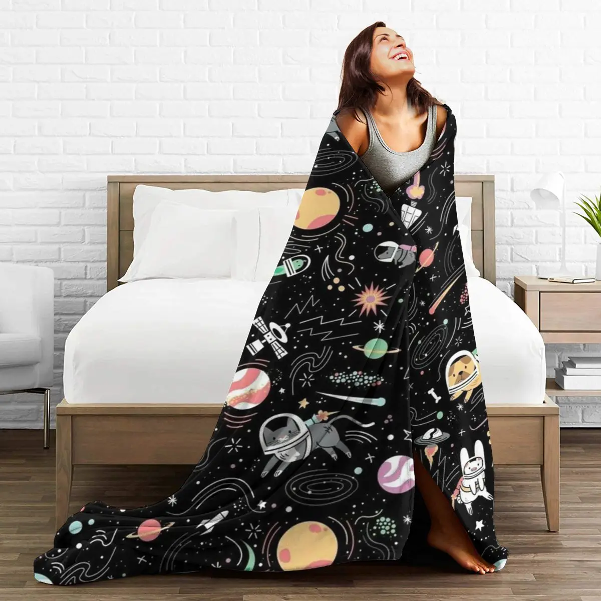 

3D Cartoon Sherpa Blanket Warm Super Soft Flannel Office Nap Bedspread Sofa Bedding Plush Quilt Plaids 294043243