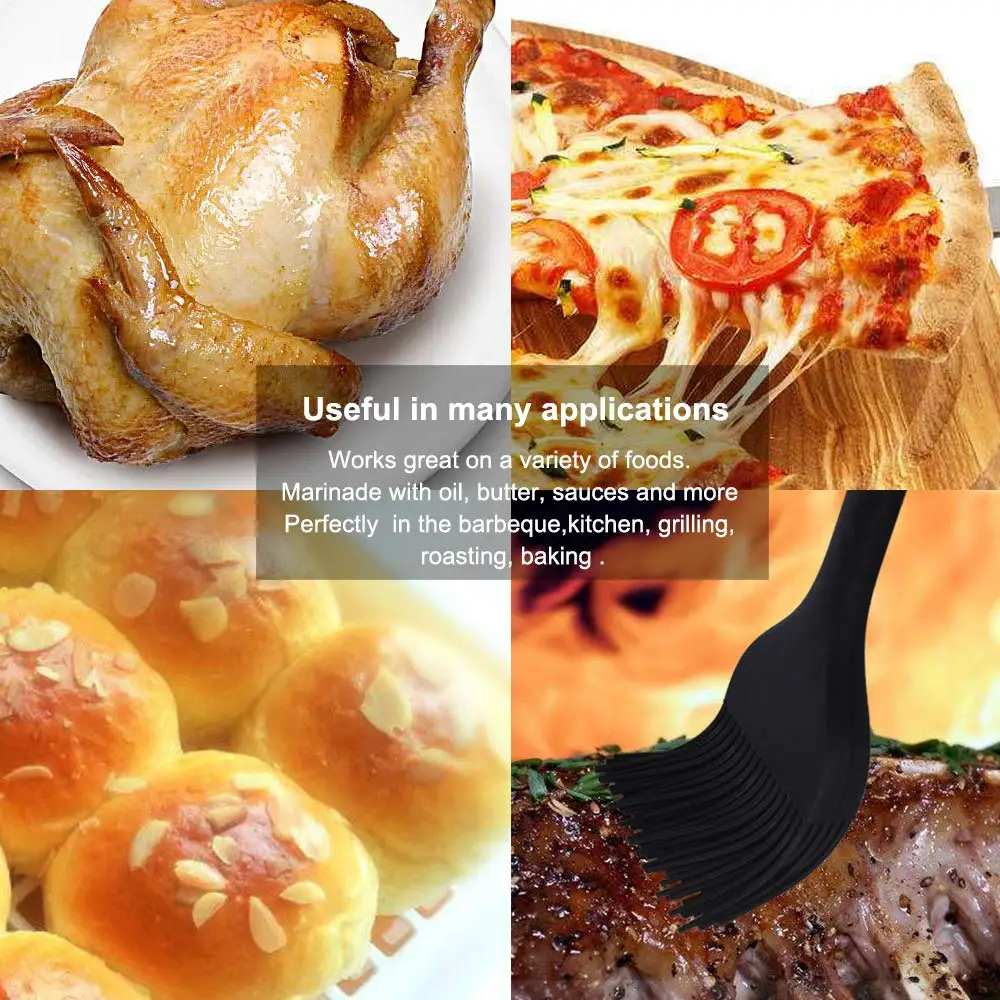 

WALFOS 2 Pieces/Set Food Grade Silicone Oil Brush for Grill BBQ Barbecue Cooking Pastry Brushes baking Tool