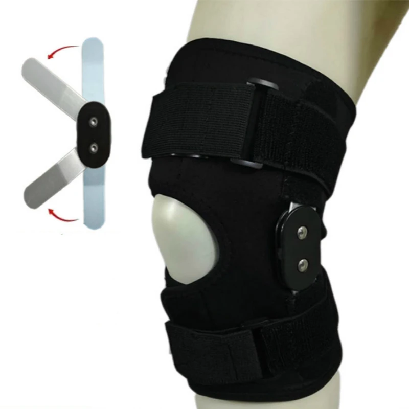 

Elastic Open Patella Kneepad Breathable Knee Support Brace Side Aluminium Alloy Stabilizer for Basketball Joint Fixed Kneepad