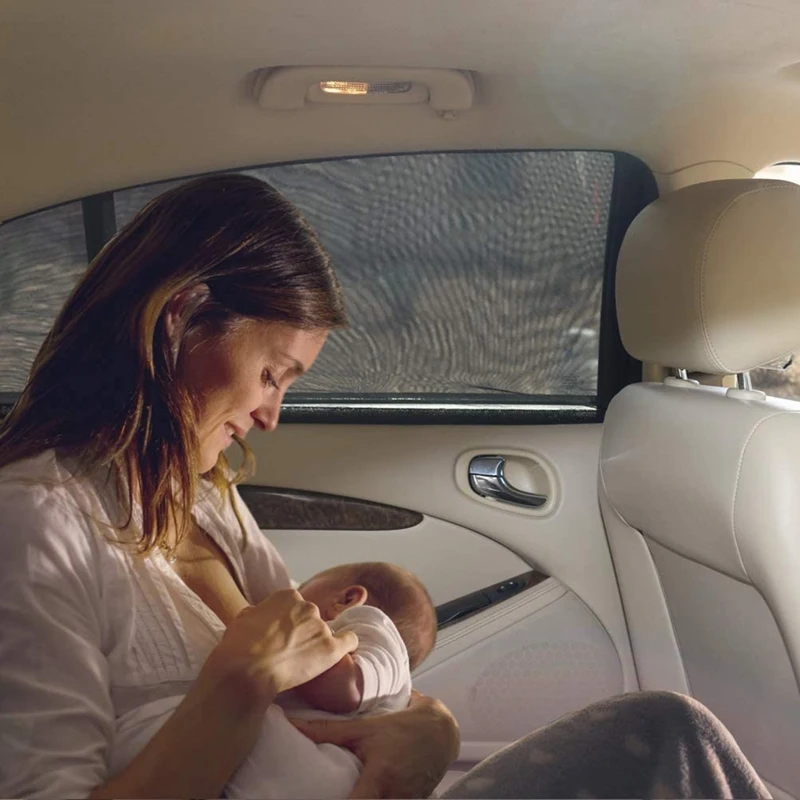 

Car Window Sunshade -2 Pack Breathable Mesh Car Rear Side Window Shade Sunshade UV Protection for Baby Family Pet