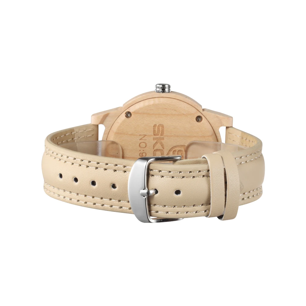 Часы наручные SKONE мужские деревянные брендовые удобные спортивные с ремешком