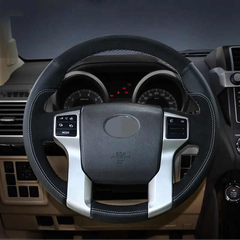 Чехол рулевого колеса автомобиля для Toyota Land Cruiser Prado 2017 2010 Tacoma 2012 2019 Tundra 2014 черная