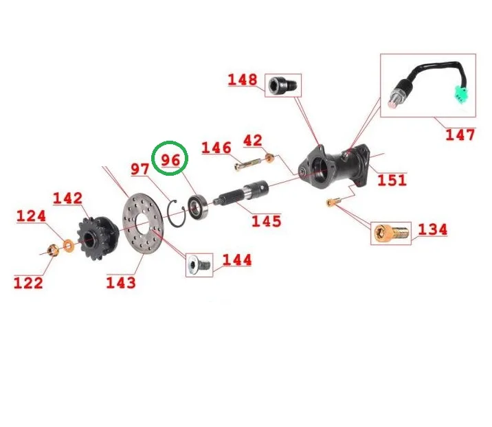 

Irbis Dingo T150 Bearing of Intermediate Shaft Housing