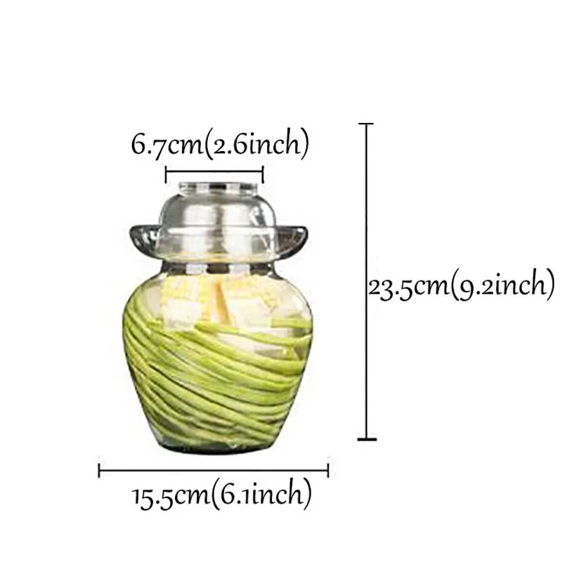2500 мл Стекло банки для солений прозрачный кимчи контейнер Еда закрытый ящик