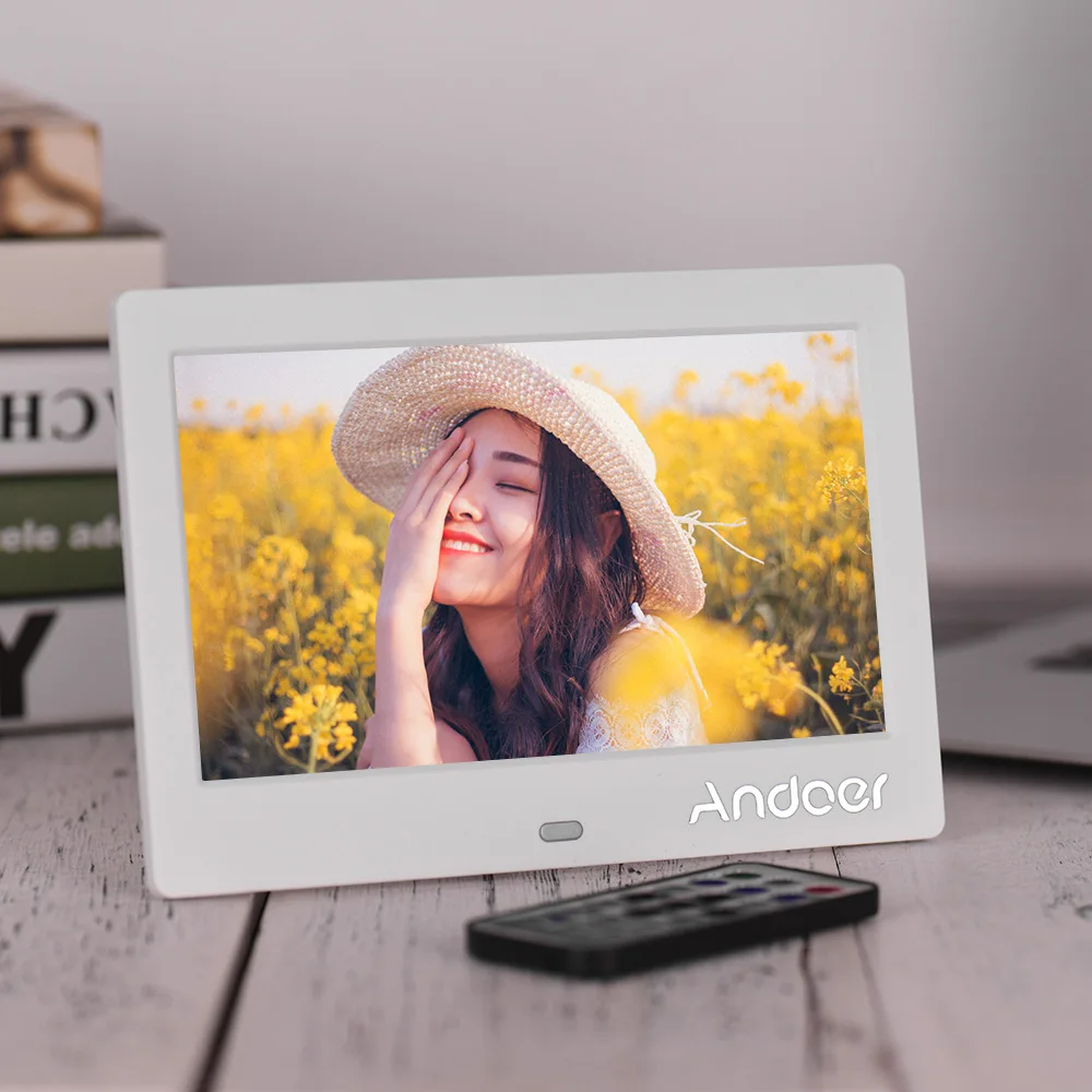 Andoer 7 дюймов цифровая фоторамка ips HD экран 1024*600 цифровой альбом поддержка