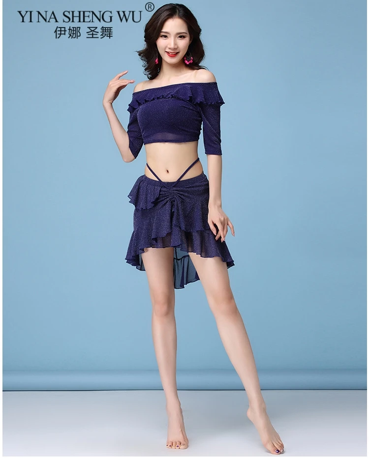 Женский костюм для танца живота тренировок с V-образным вырезом или длинной юбкой