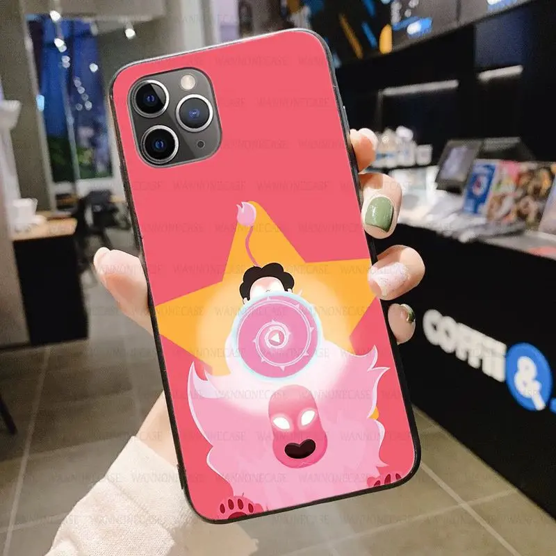 Черный чехол для сотового телефона iphone 11Pro 5s 6s 7 8plus x xs xr xsmax оболочка милый Стивен