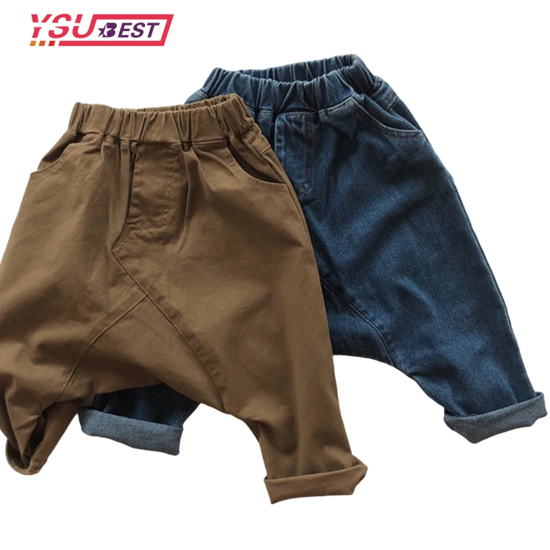 

Autumn Baby Boys Girls Jeans 2022 Korean Style Baby Boys Girls Cowboy Pants Kids Casual Elastic Waist Pant Children's Clothing