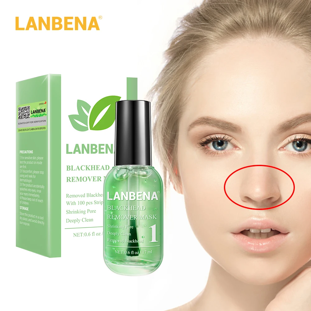 LANBENA beauty уход за кожей, маска для удаления черных точек, сыворотка для глубокой очистки, сужающая поры, очищающая от акне, эссенция, гладкая, 100 шт