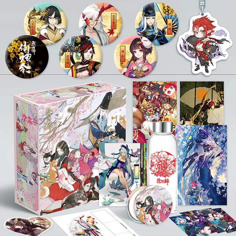 

NEW Japan Anime Onmyoji Lucky Gift Bag Toy The Yin Yang Master Include Postcard Poster Badge Stickers Bookmark Sleeves Gift
