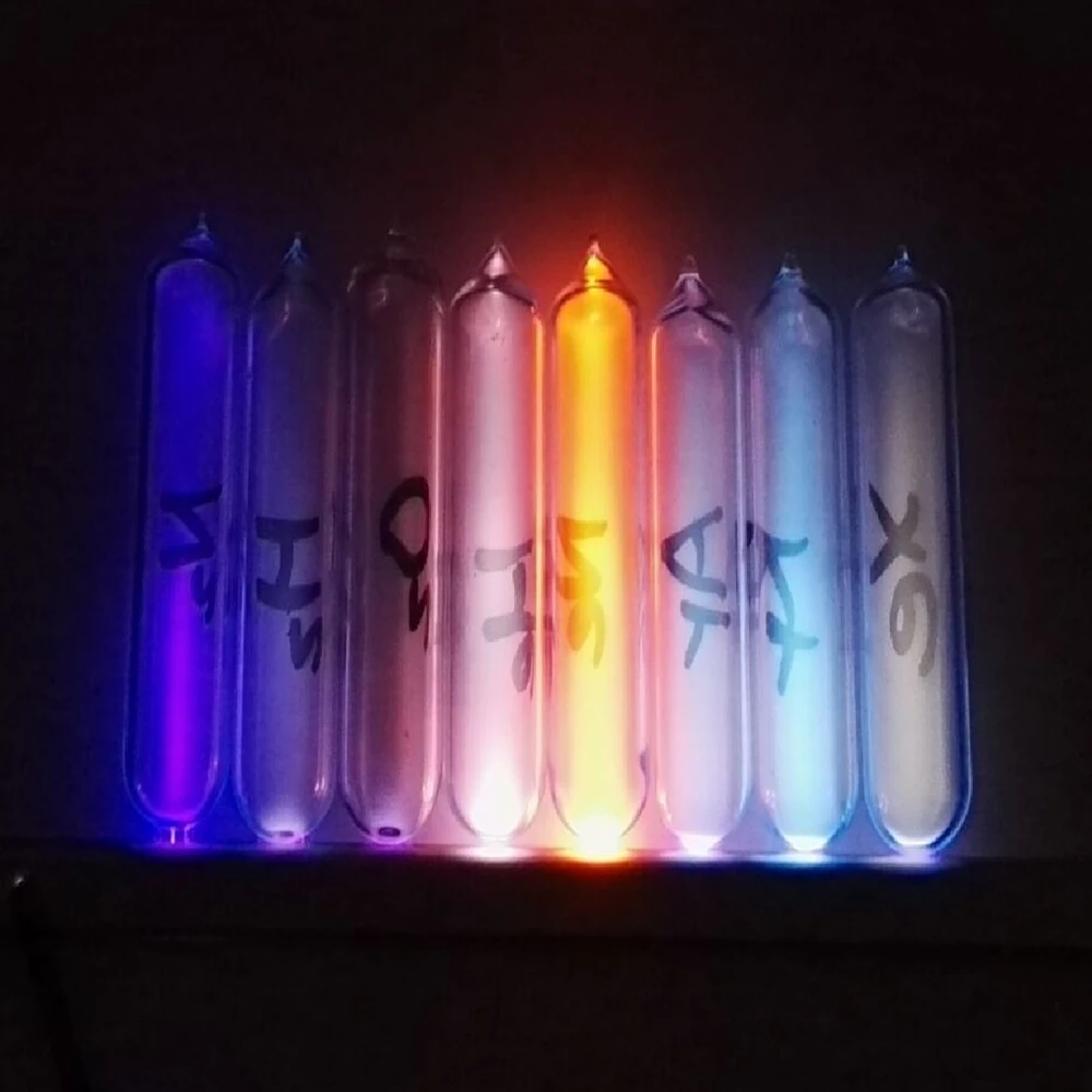 8 редких светящихся газов в герметичном стекле 99.999% чистый криптон гелий неоновый