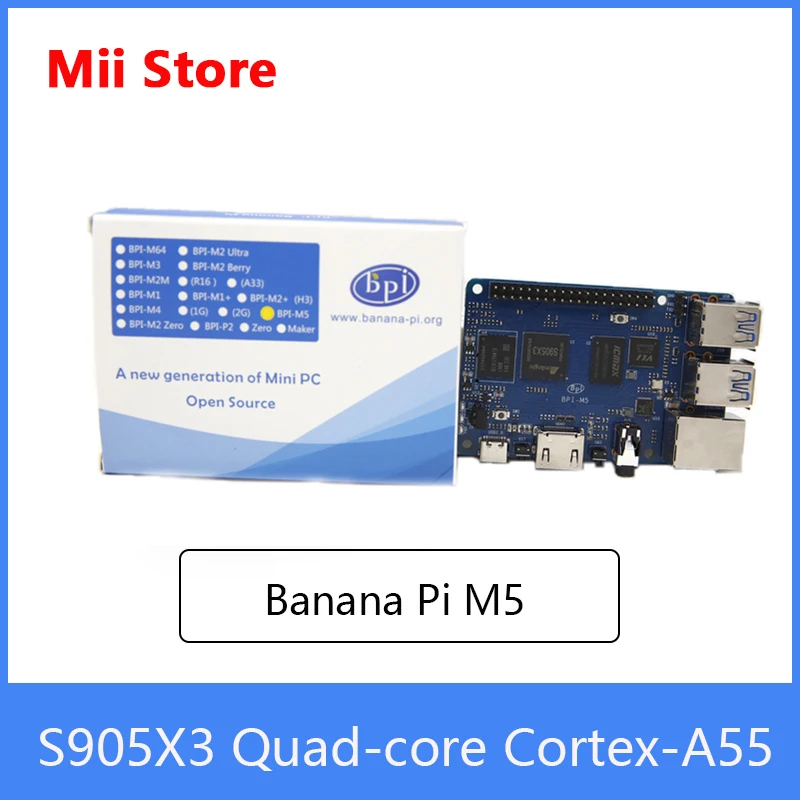 Плата для разработки Banana Pi M5 Amlogic S905X3 четырехъядерный процессор одноплатный