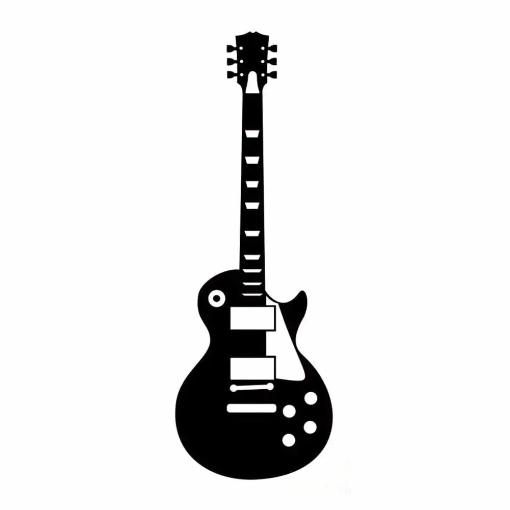 

Car Sticker Detachable Guitar Inspiration Music Metal Rock PVC Waterproof Sunblock Decal Black/Silver 5.6cm * 15cm