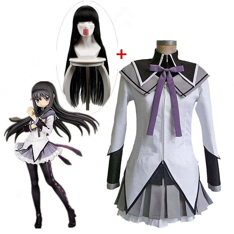 Костюм для косплея Puella Magi Madoka Magica Akemi Homura карнавальный костюм любого размера на