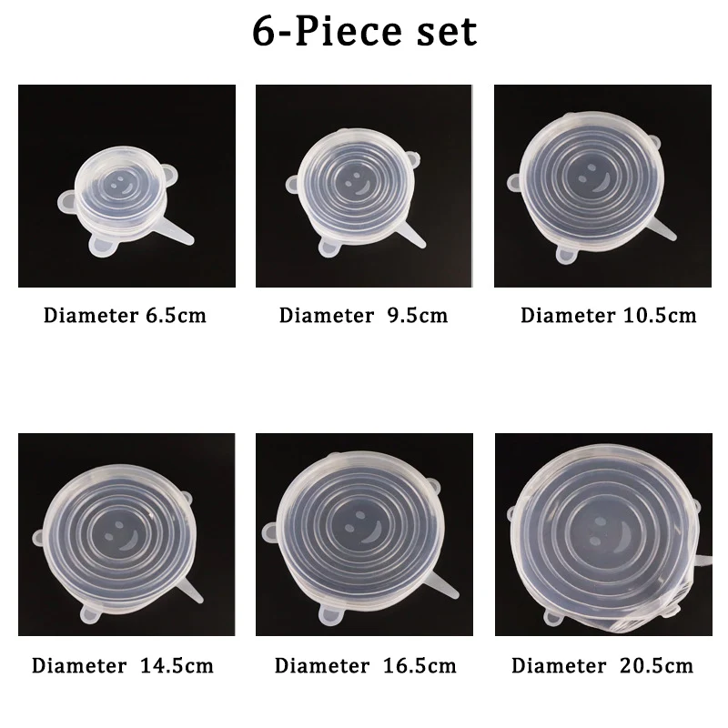 6 шт. силиконовые крышки для упаковки пищевых продуктов | Дом и сад