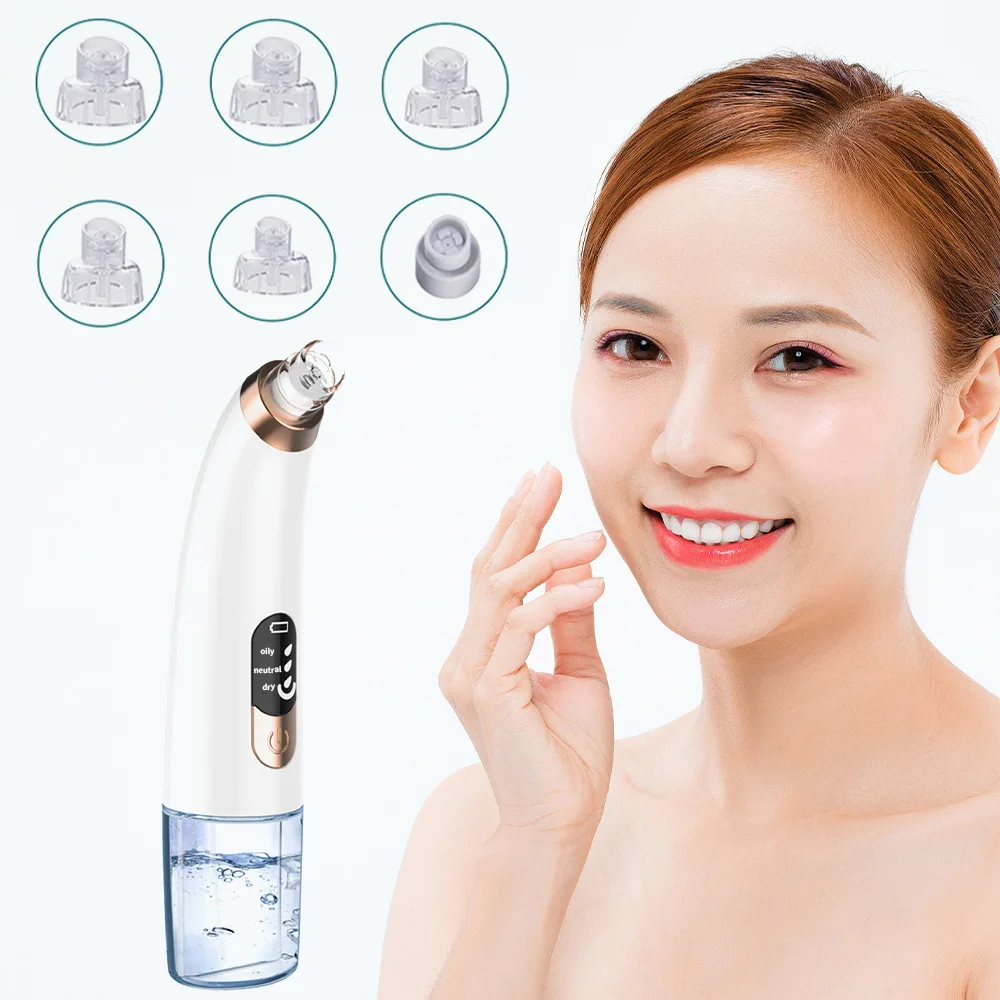 

Blackhead Remover Vacuum Suction Rechargeable Small Bubble Black Head Pore Cleaner Acne Skin Care Electric Face Nose Cleaser