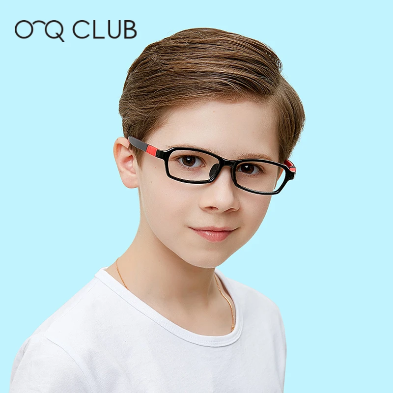 

O-Q клуб дети анти-синий светильник очки TR90 детей Компьютерная Защита Spctacles удобные гибкий квадратные очки TR5120