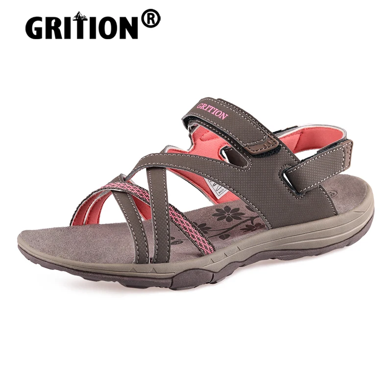 GRITION Women Sandals Summer Sport Flat Breathable Beach Shoes Outdoor Footwear New Brand Designers Hiking Trekking Non Slip2021