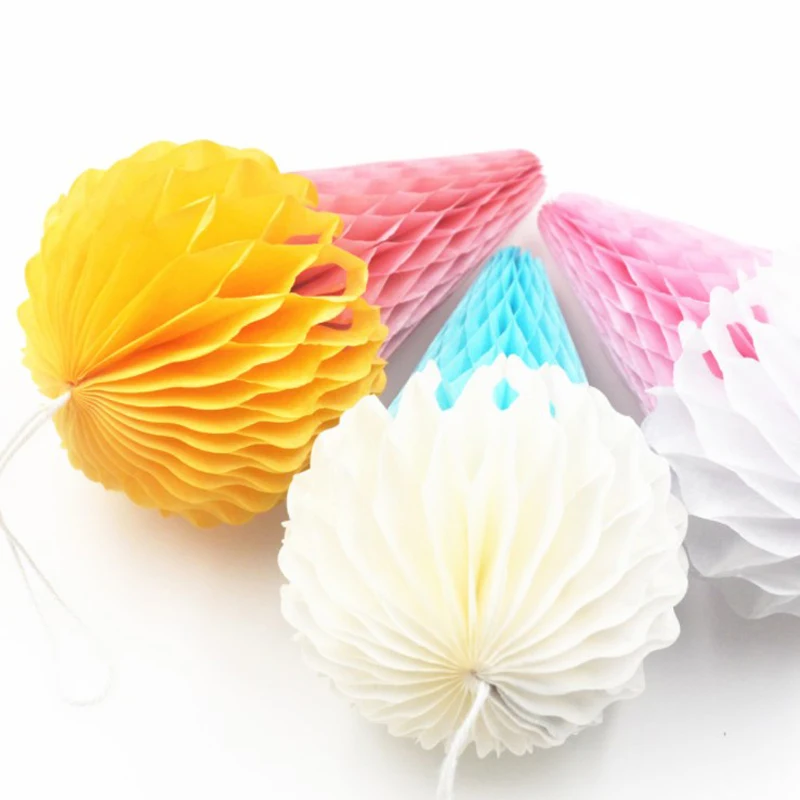 

Honeycomb Balls 50pcs Ice Cream Paper Lanterns Wedding Decorations Favors/Event Party/Baby Shower/Birthday Party Supplies