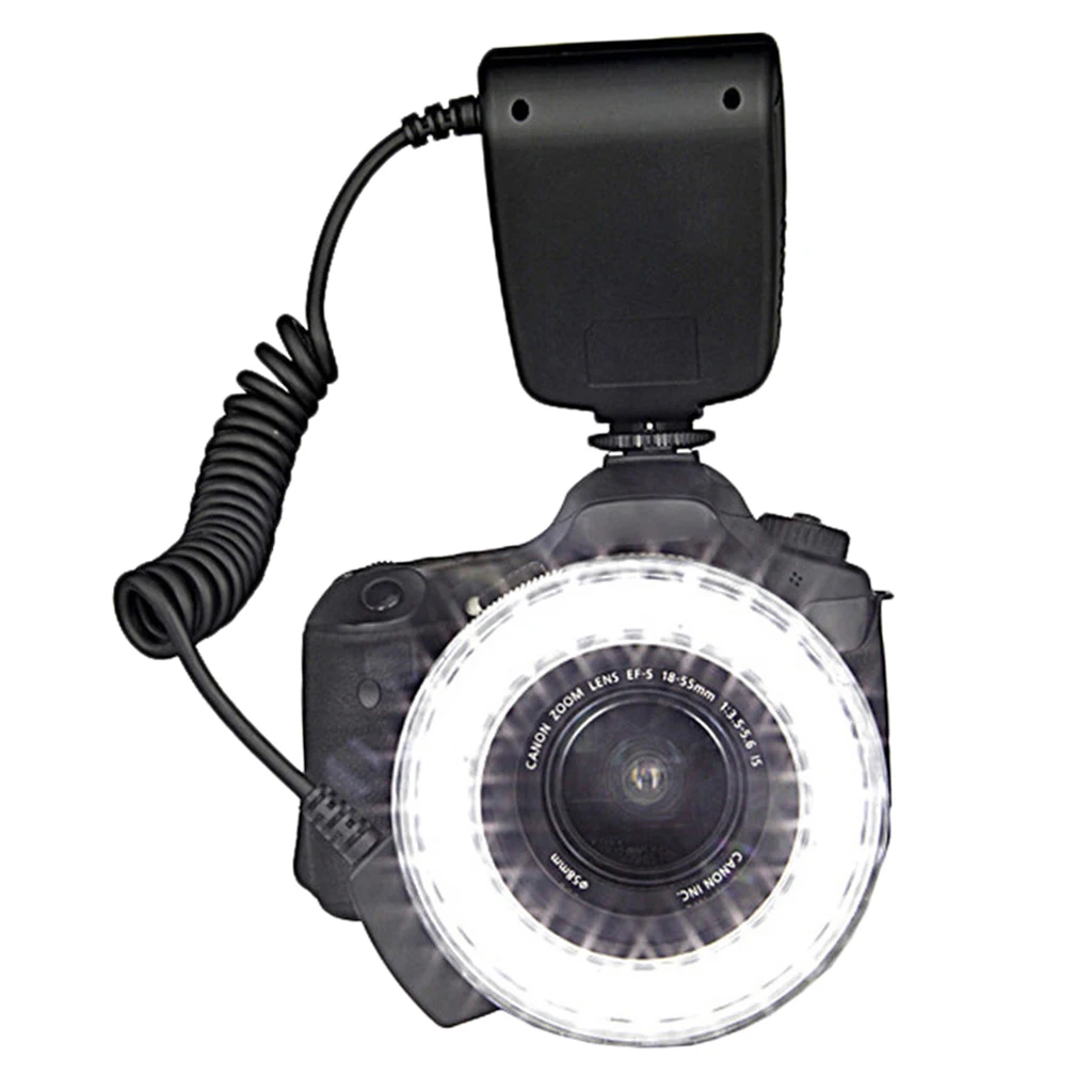 Макро 48 LED Кольцевой светильник вспышки для Nikon Canon Sony Olympus DSLR камеры