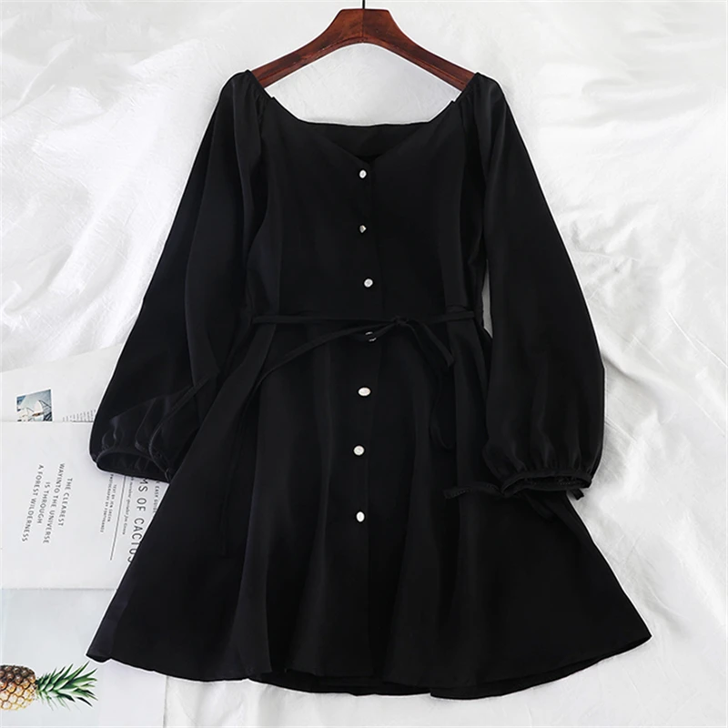 Женское ТРАПЕЦИЕВИДНОЕ ПЛАТЬЕ на шнуровке повседневное элегантное платье с