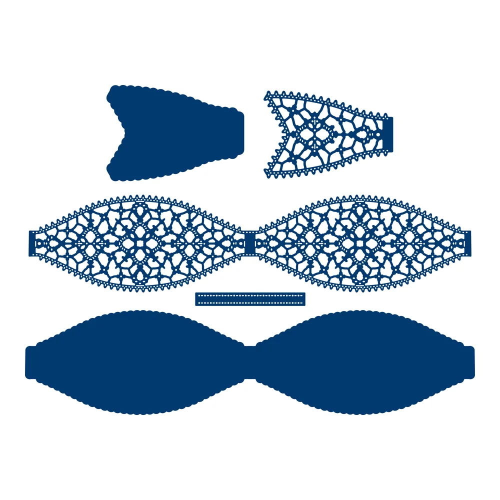 

Lace Pattern Bow Die Cutting Dies Scrapbook Diary Decoration Stencil Ebossing Template DIY Greeting Card Handmade New 2021