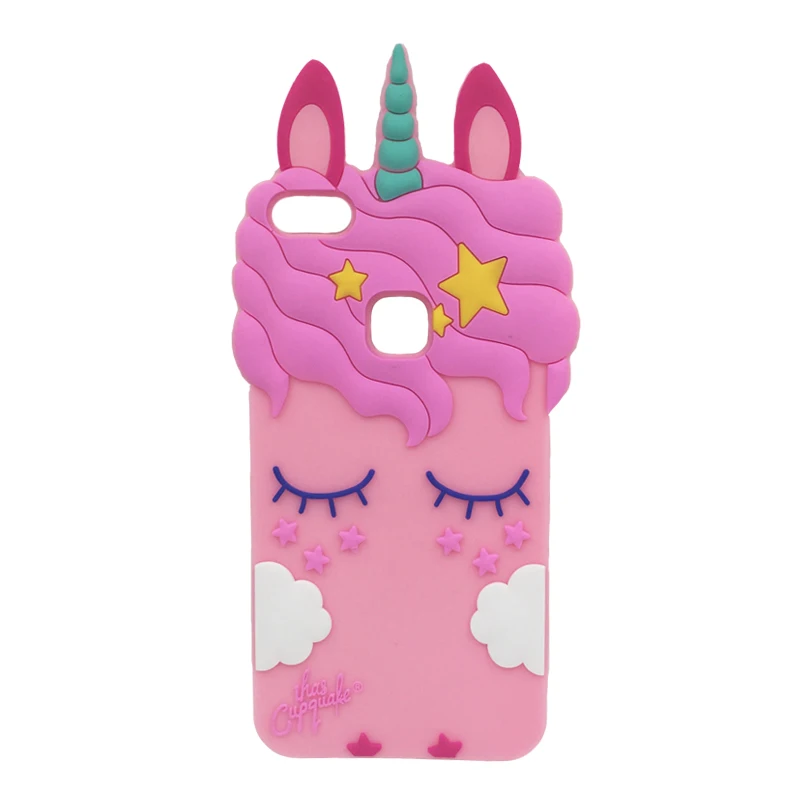 Unicorn Pink 3D мультяшный чехол для huawei P10 Lite 5,2 дюймов Мягкая силиконовая задняя крышка для huawei P10 lite P10lite защитный чехол для телефона - Цвет: Unicorn Pink