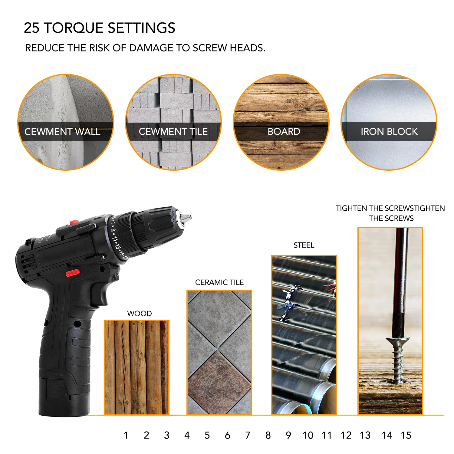 Многофункциональная электрическая отвертка 18 в аккумуляторная дрель с литиевым